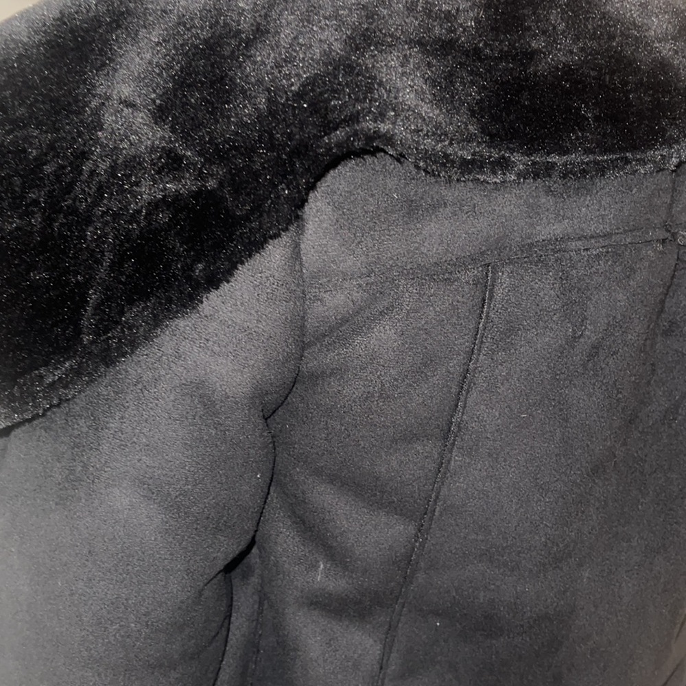 Black Waterfall Shearling Jacket - image 5